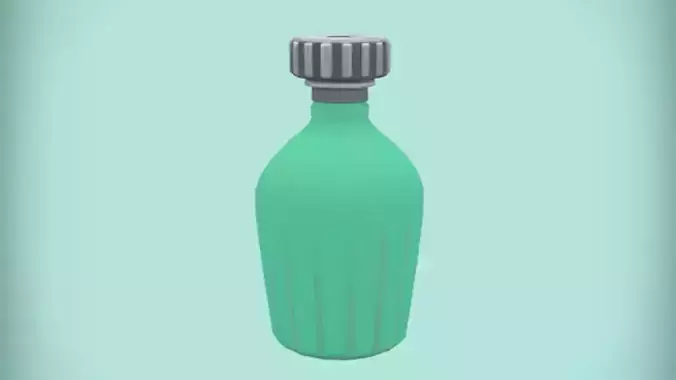 green glass bottle
