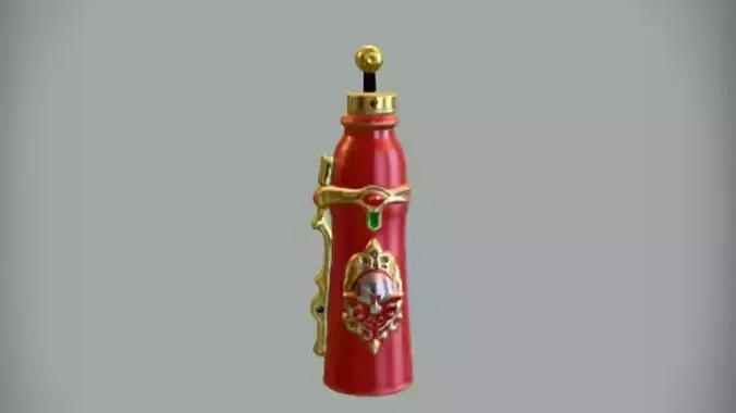 decorative bottle with ornate design