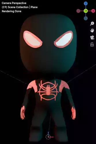 Spiderman miles morales chibli character 