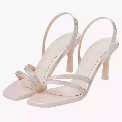 3D Women slipper 07 Low-poly 3D model