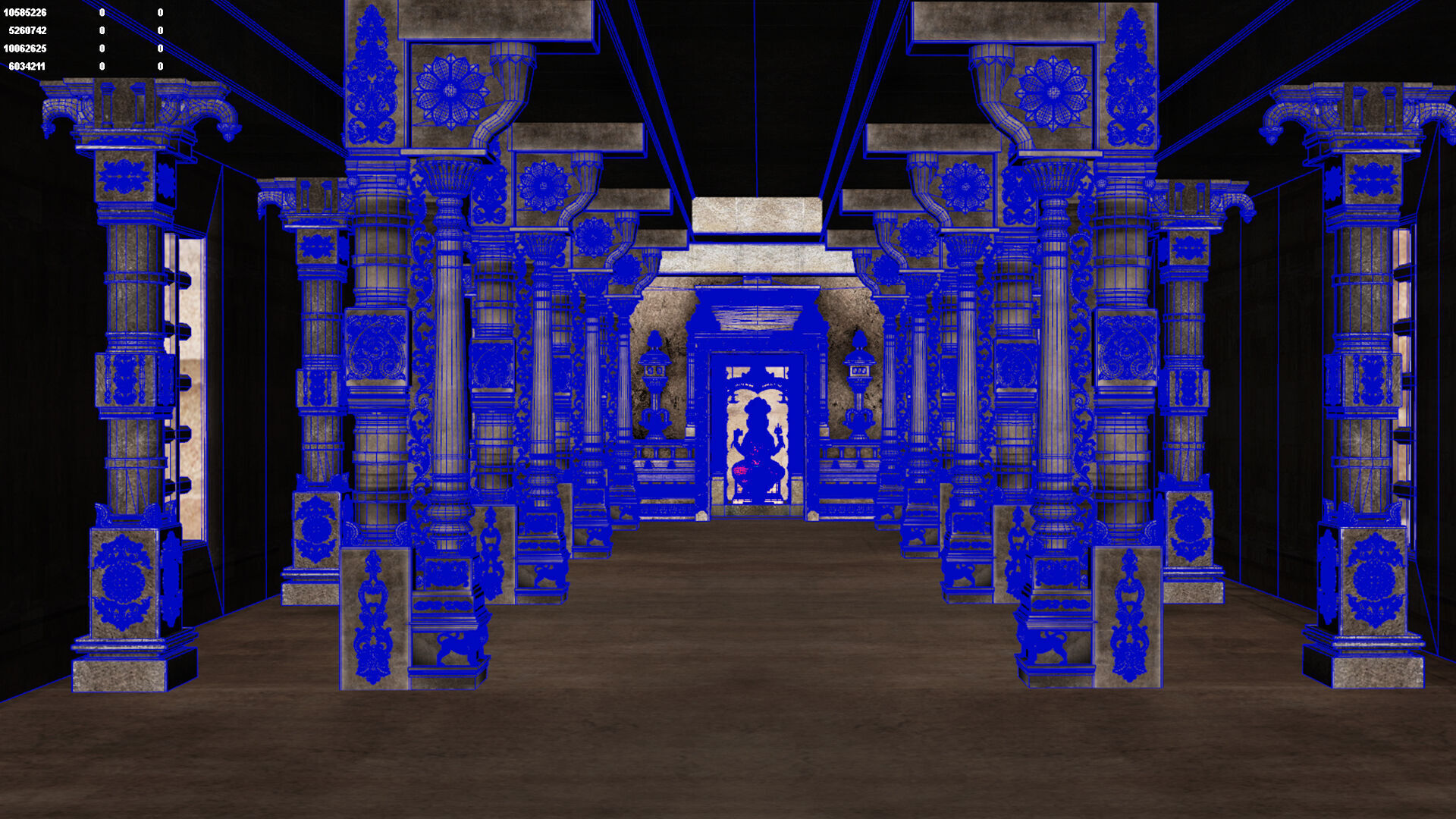 goddess mariamman temple interior 3D model_12