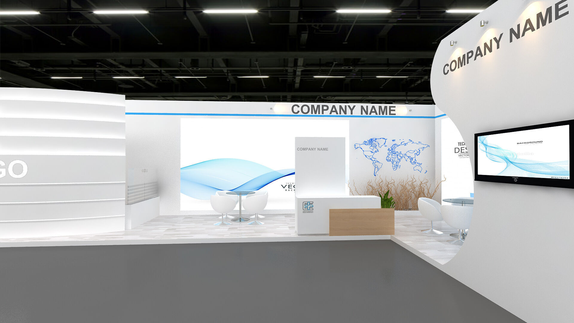 exhibition booth 3D 3D model_6