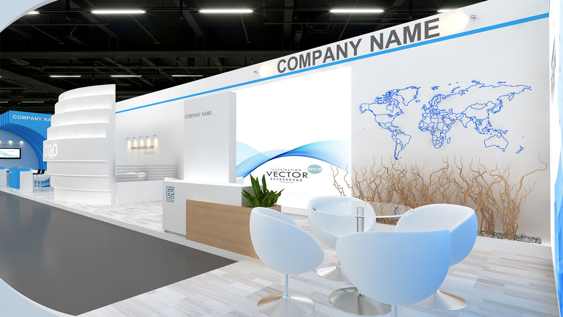 exhibition booth 3D 3D model_8