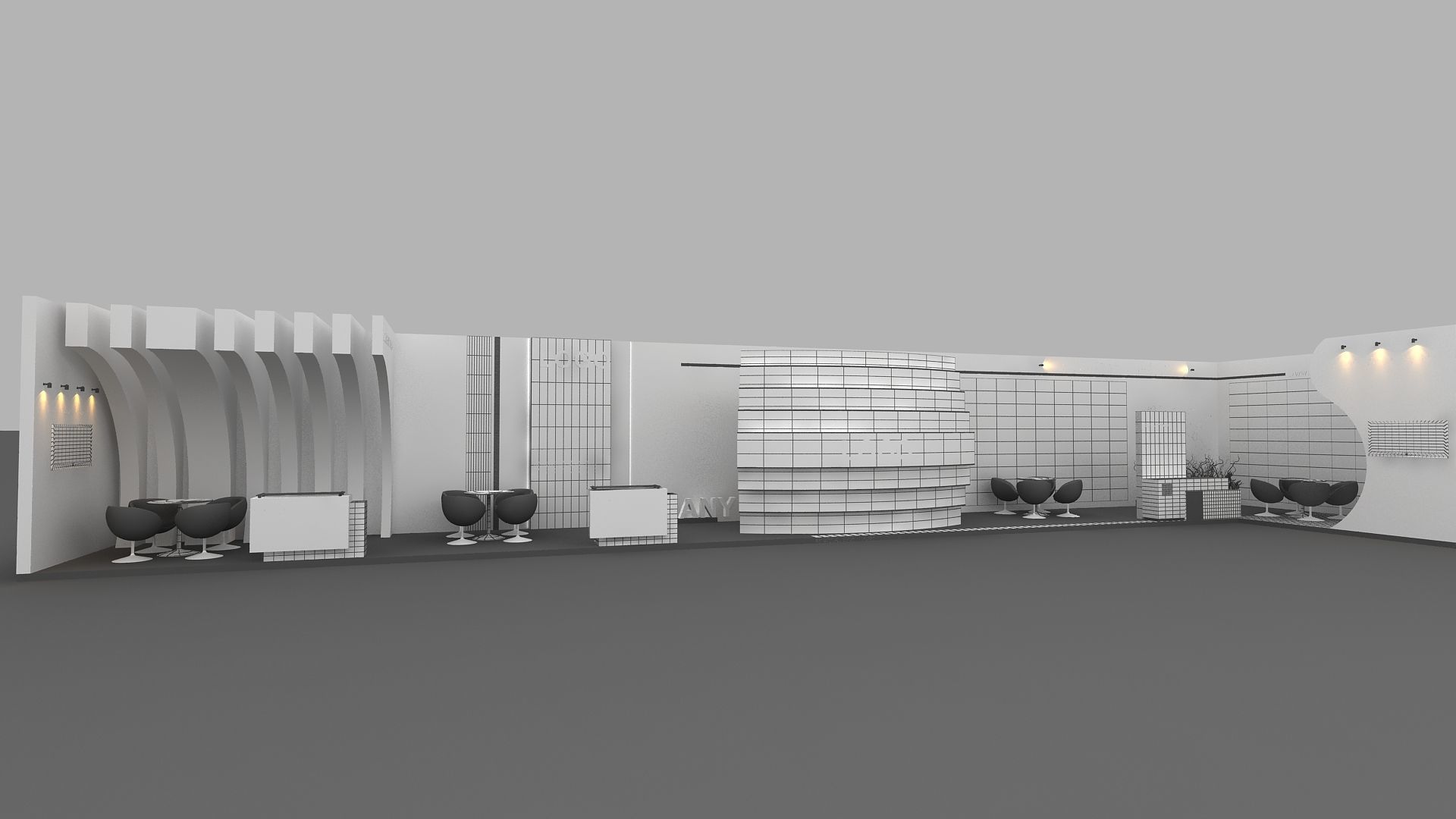 exhibition booth 3D 3D model_12