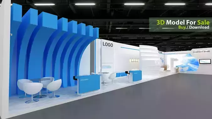exhibition booth 3D 3D model exhibition booth 3D 3D model