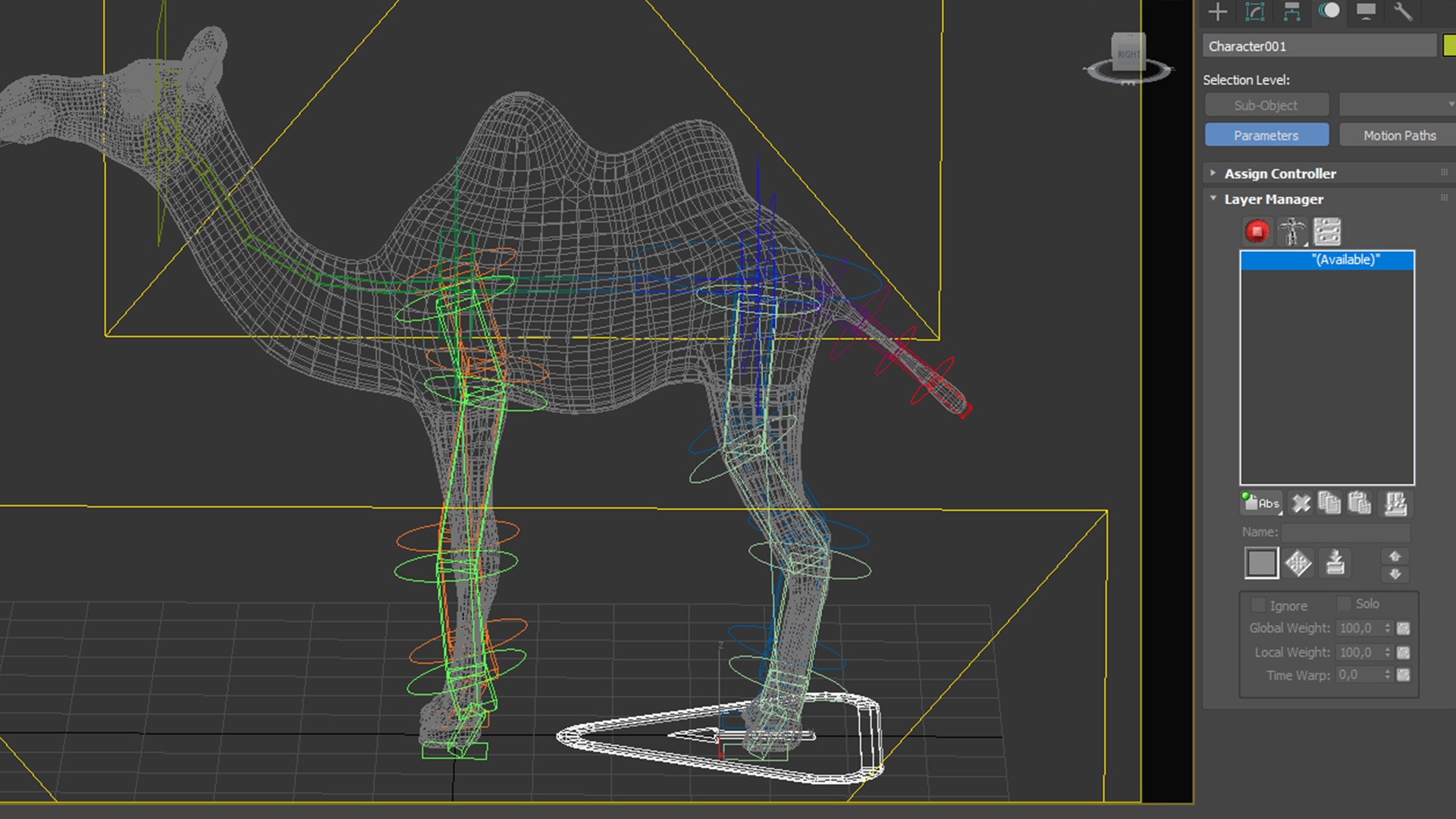camel  rig  high-poly  textured 3d model 3D model_4