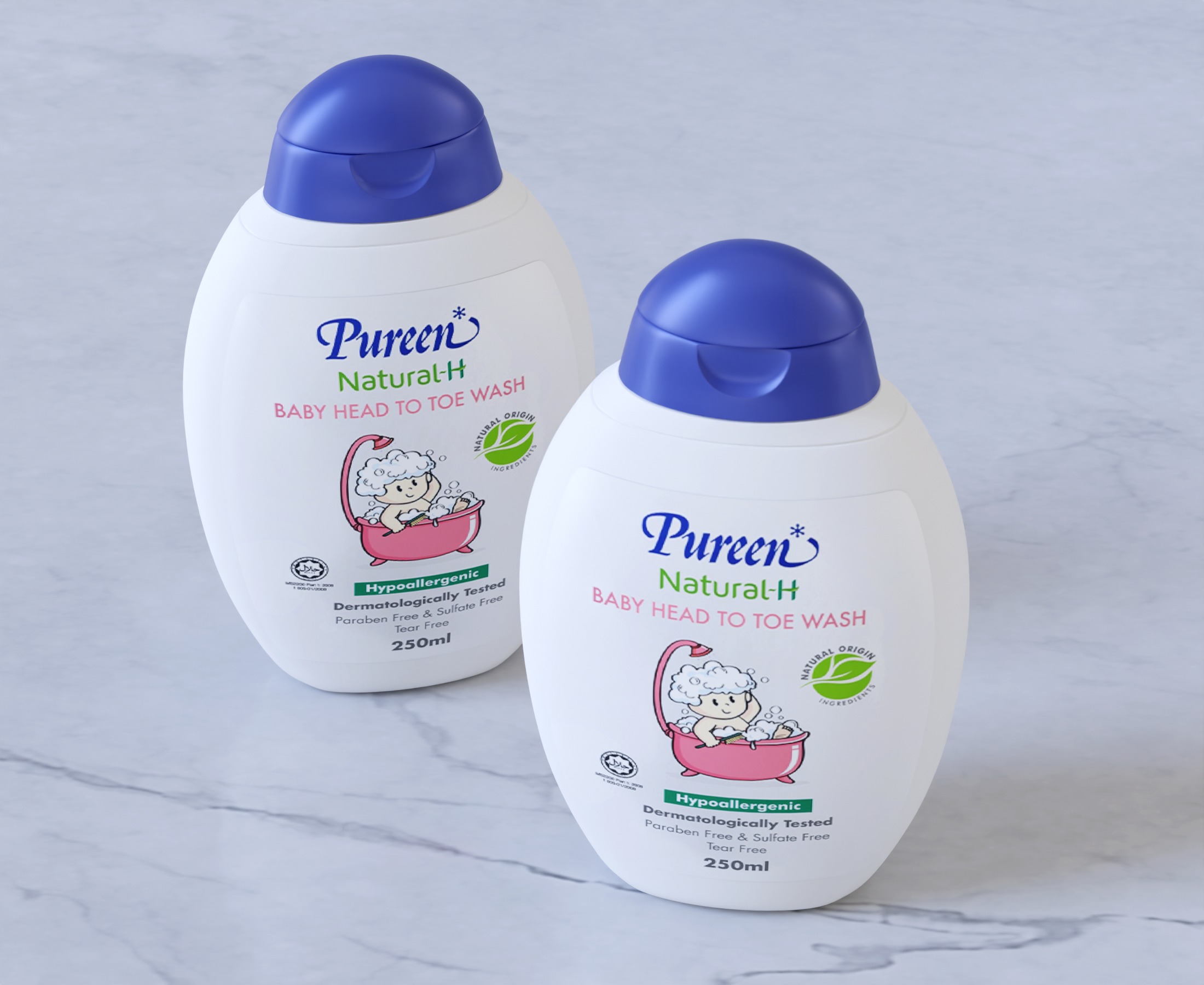 Baby Wash Bottle Packaging 3D model_5