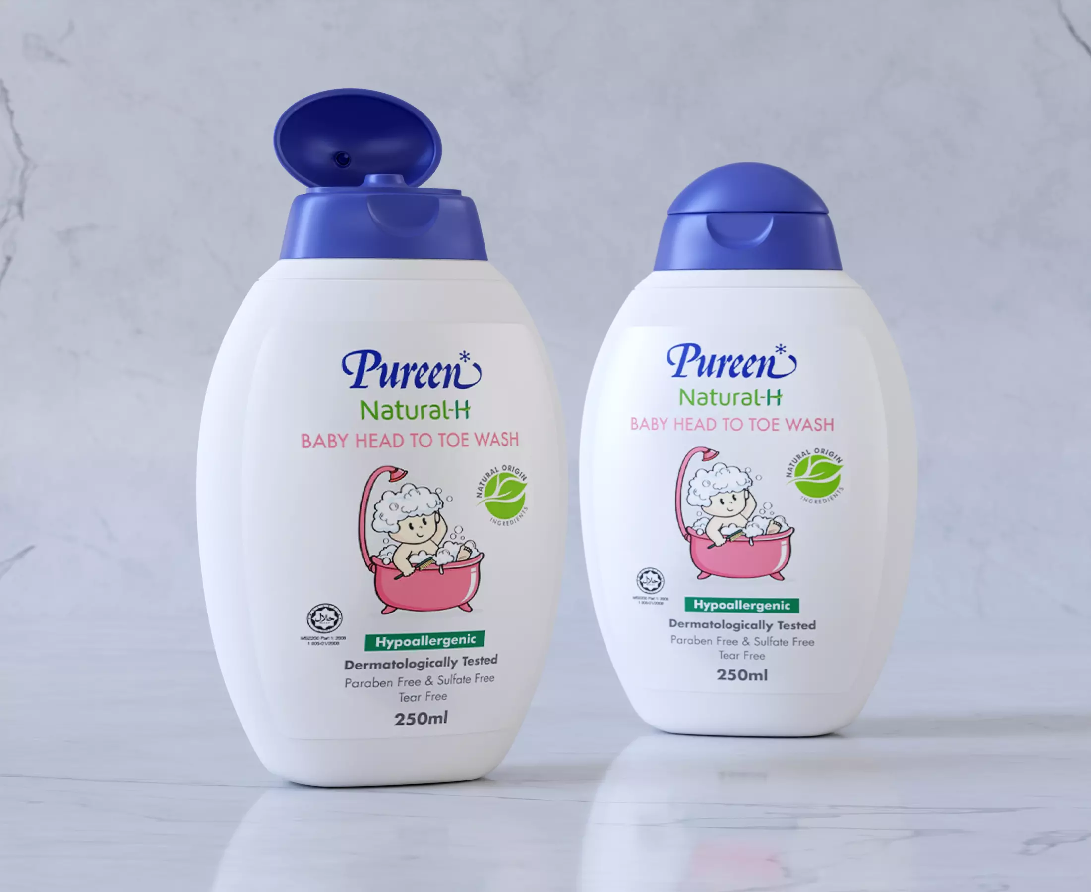 Baby Wash Bottle Packaging 3D model_0