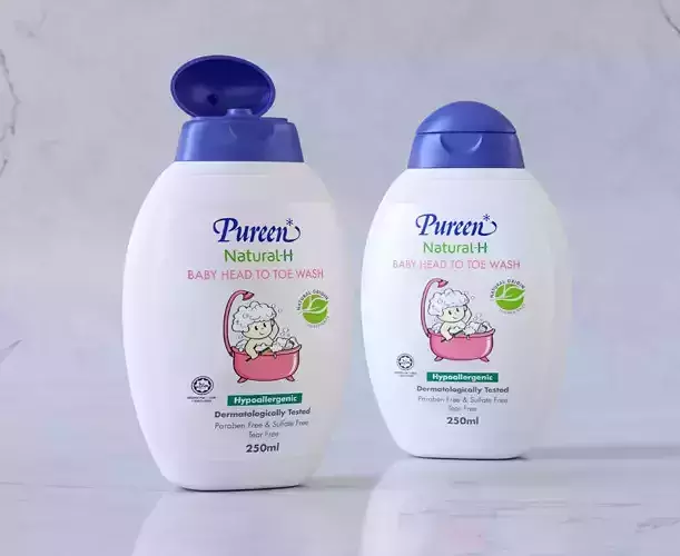 Baby Wash Bottle Packaging 3D model