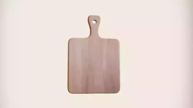 wooden cutting board with handle