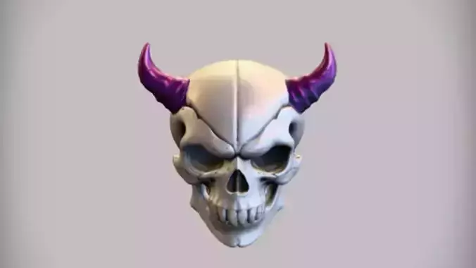 skull with horns