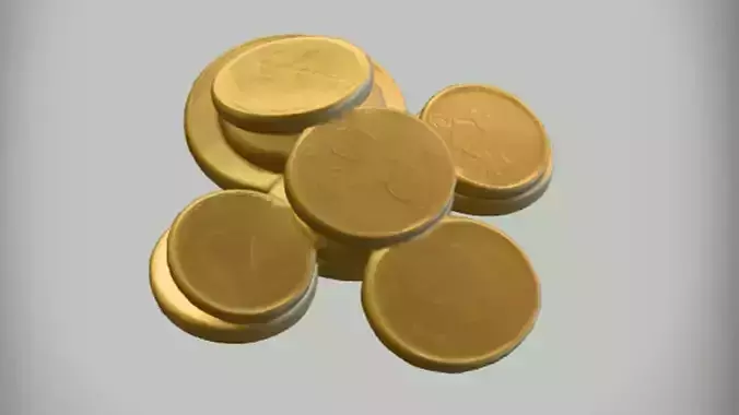 Pile of gold coins