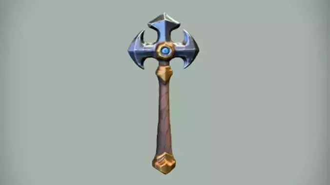 ornate fantasy war hammer