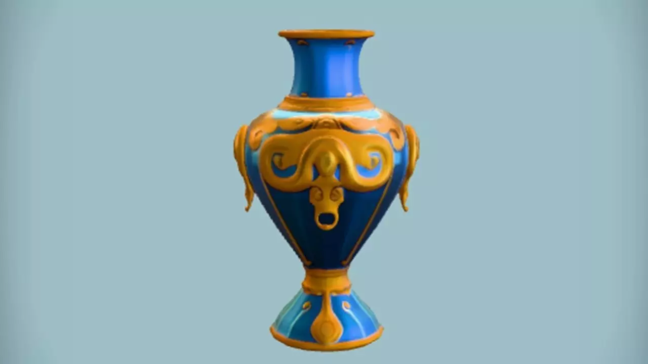 ornate ceramic vase 3D model_0