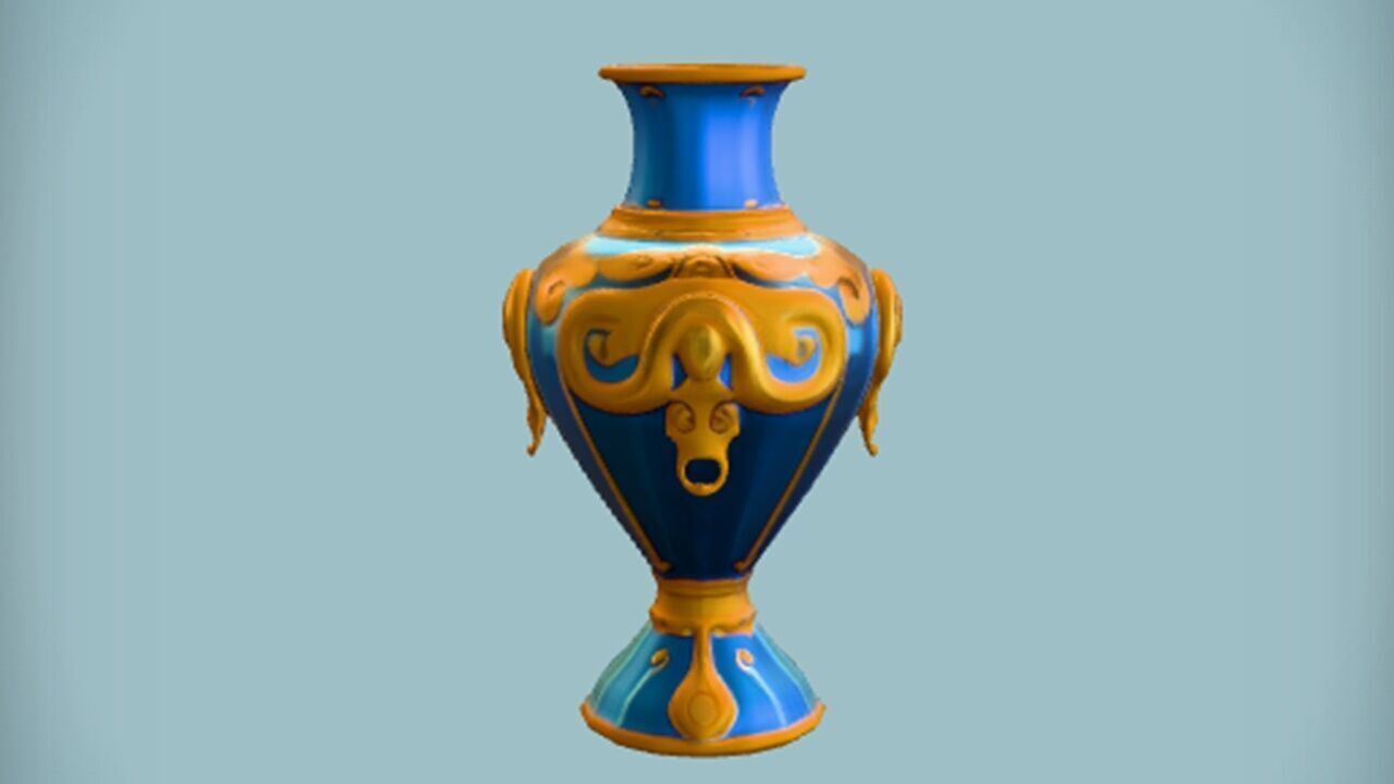 ornate ceramic vase 3D model_2
