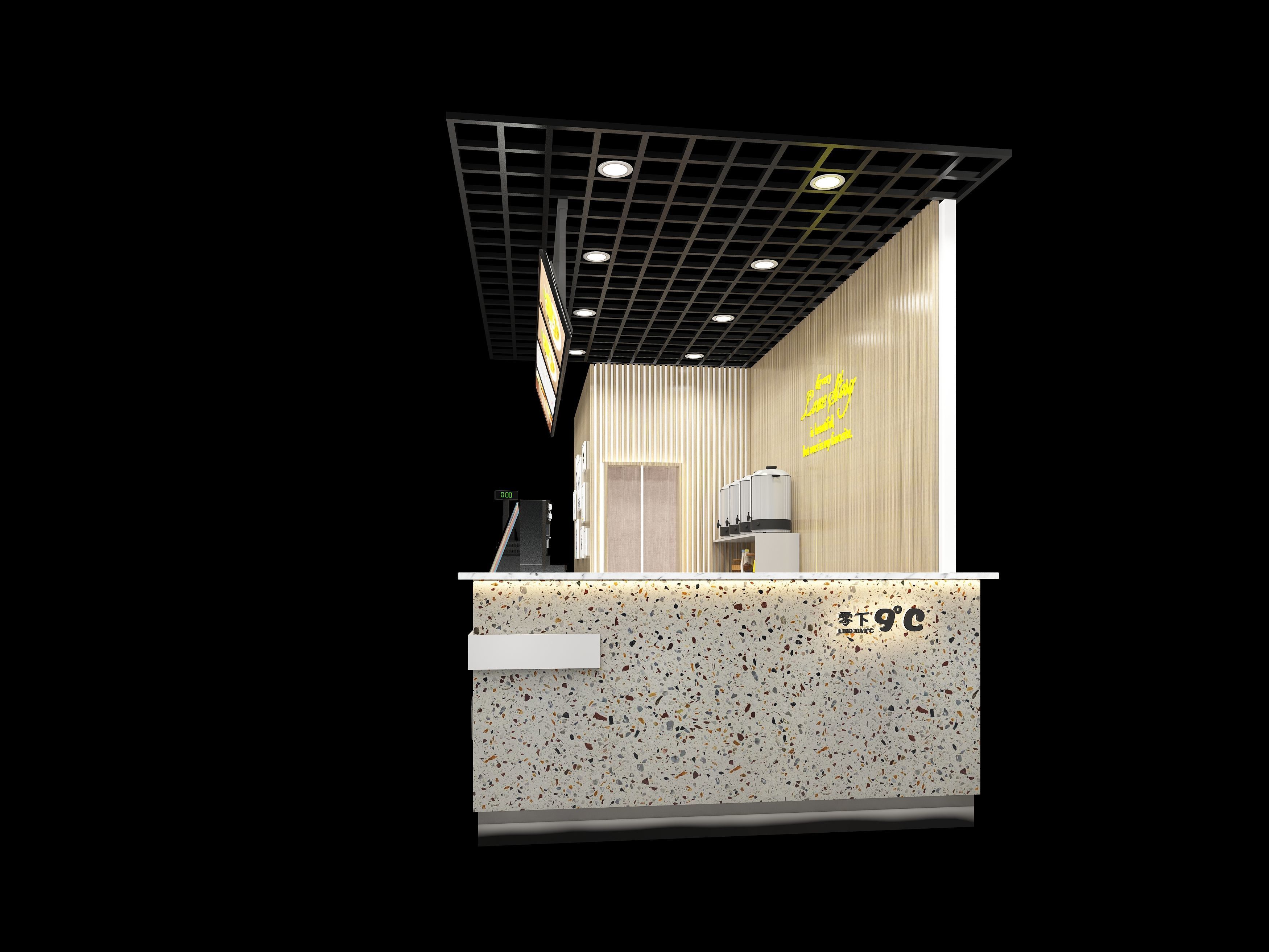 Milk tea shop 3D model_4