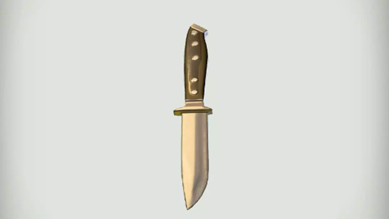 kitchen knife 3D Game ready Model 3D model_0