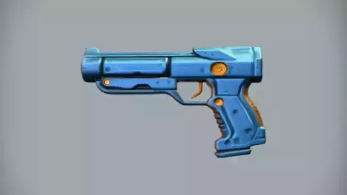 futuristic sci fi pistol