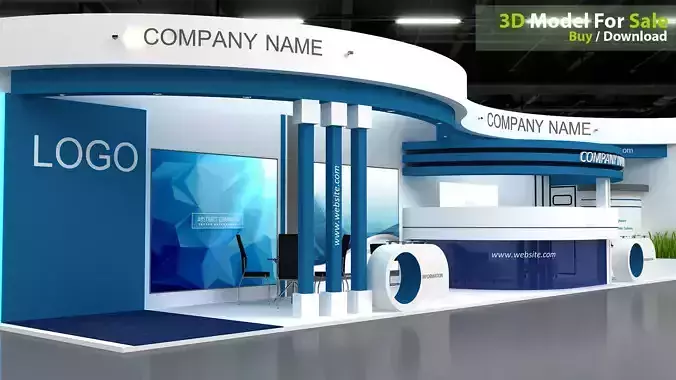 3D Model Exhibition Low-poly 3D model 3D Model Exhibition Low-poly 3D model