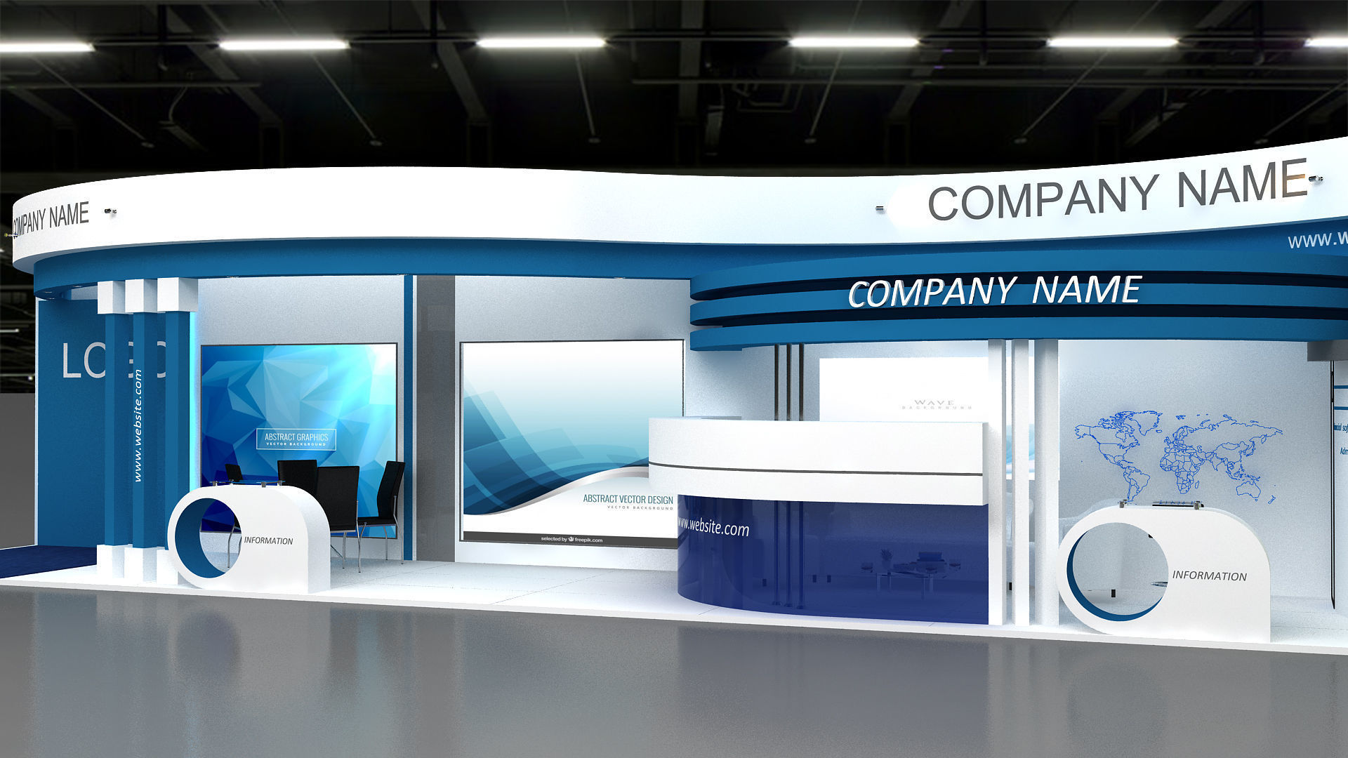 3D Model Exhibition Low-poly 3D model_6