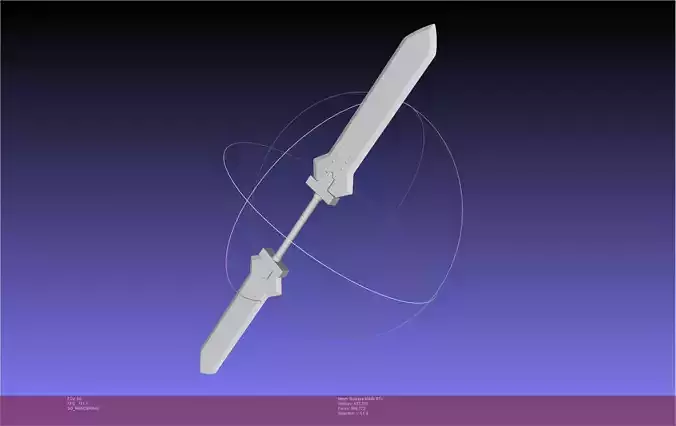 Dr Stone Tsukasa Double Sword 3D print model