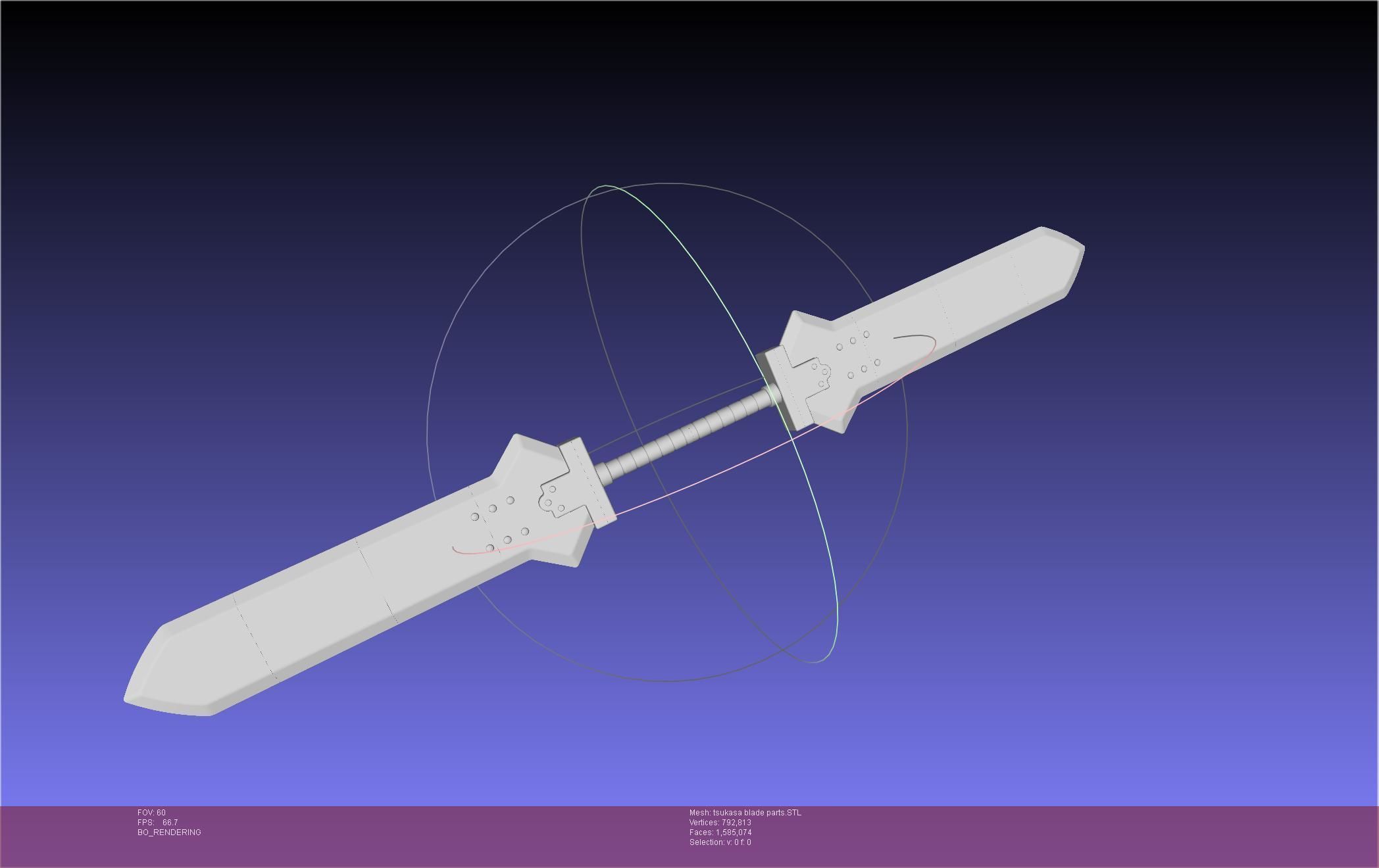 Dr Stone Tsukasa Double Sword 3D print model_88