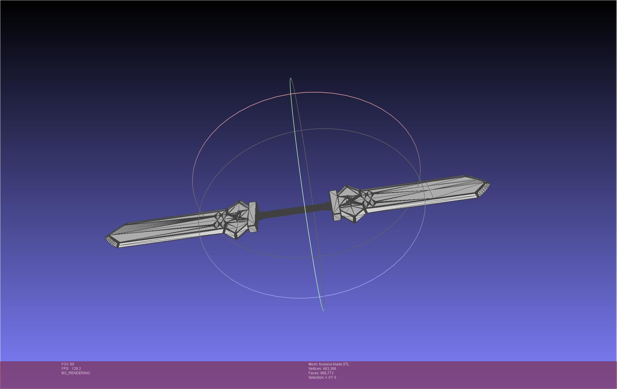 Dr Stone Tsukasa Double Sword 3D print model_19