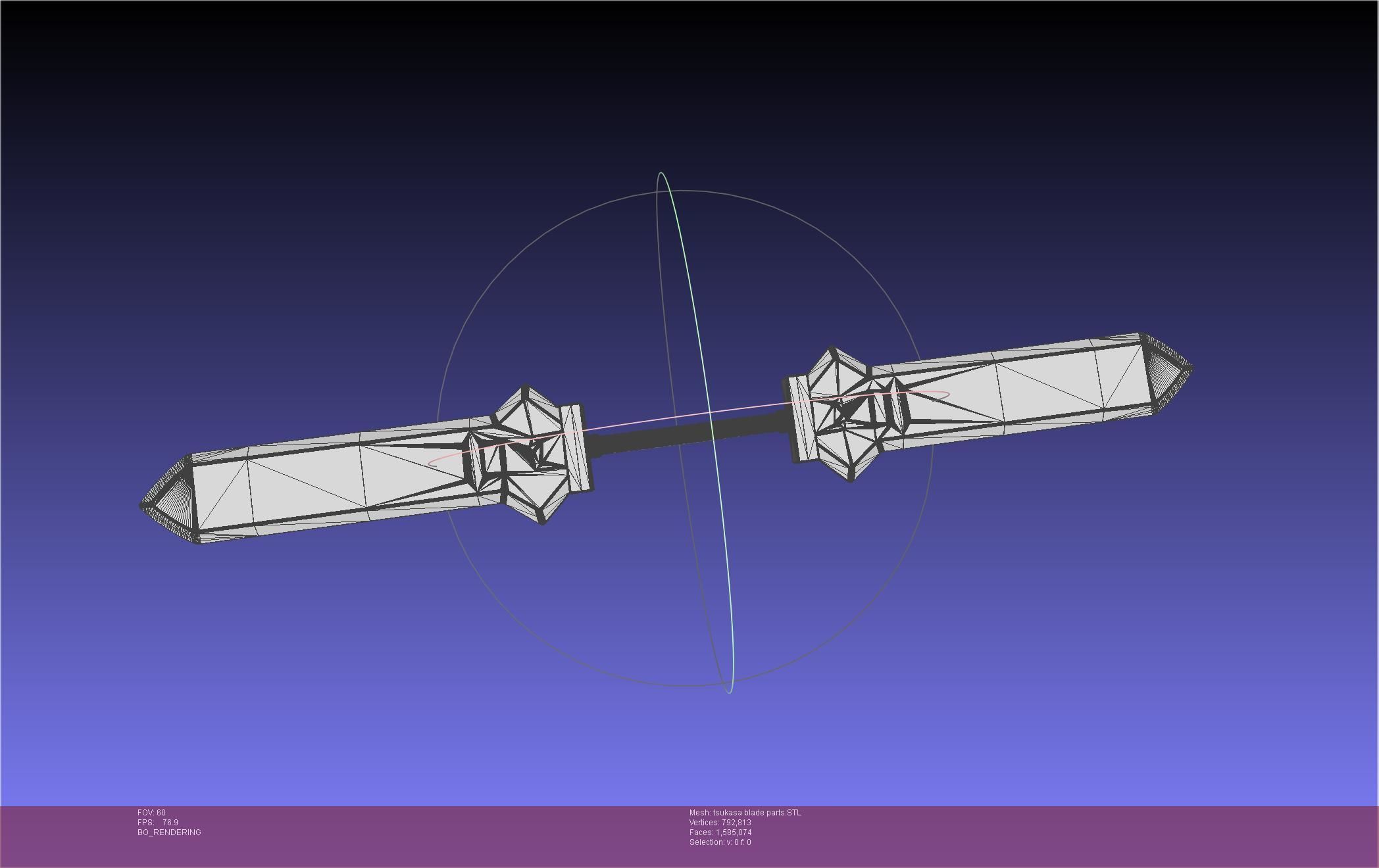Dr Stone Tsukasa Double Sword 3D print model_91