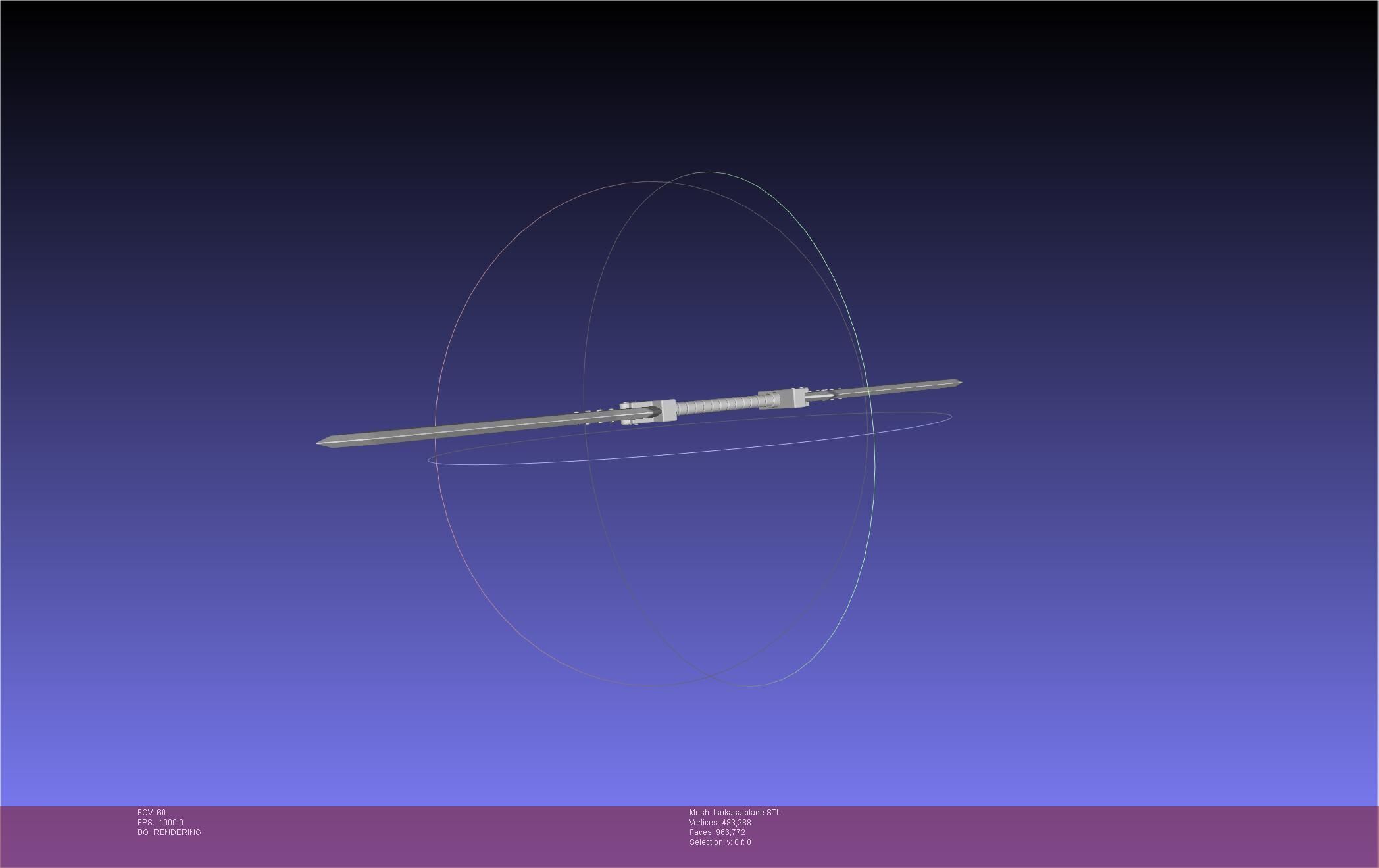 Dr Stone Tsukasa Double Sword 3D print model_11