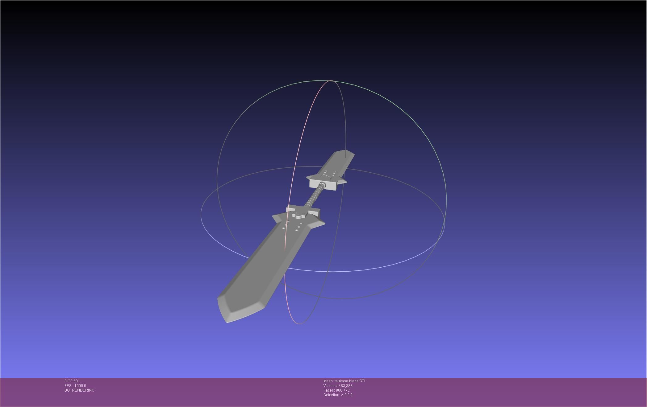 Dr Stone Tsukasa Double Sword 3D print model_8