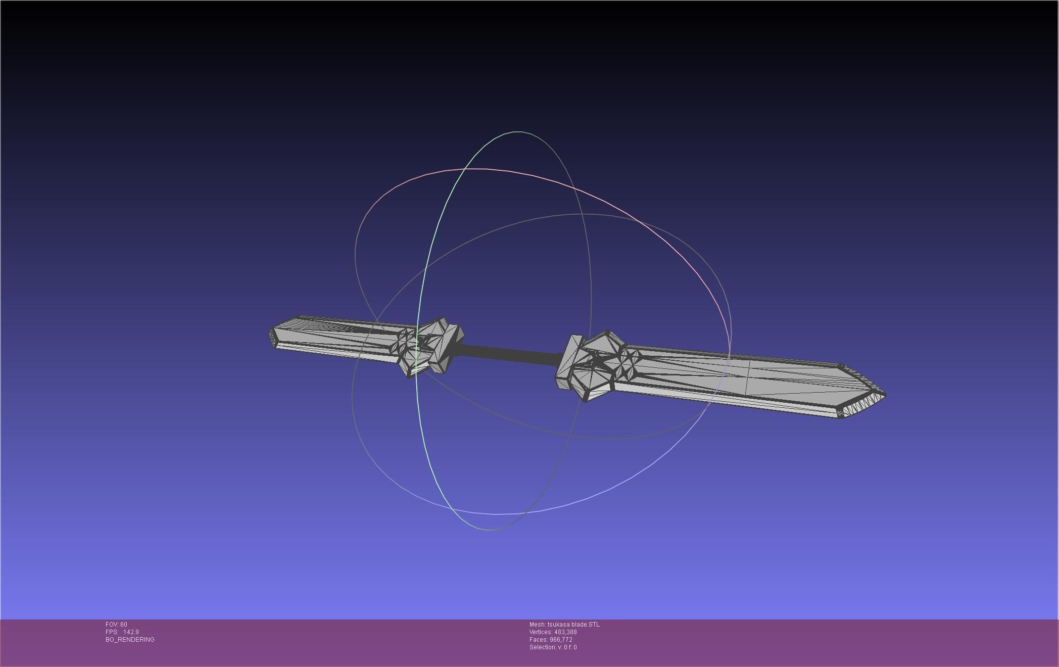 Dr Stone Tsukasa Double Sword 3D print model_20