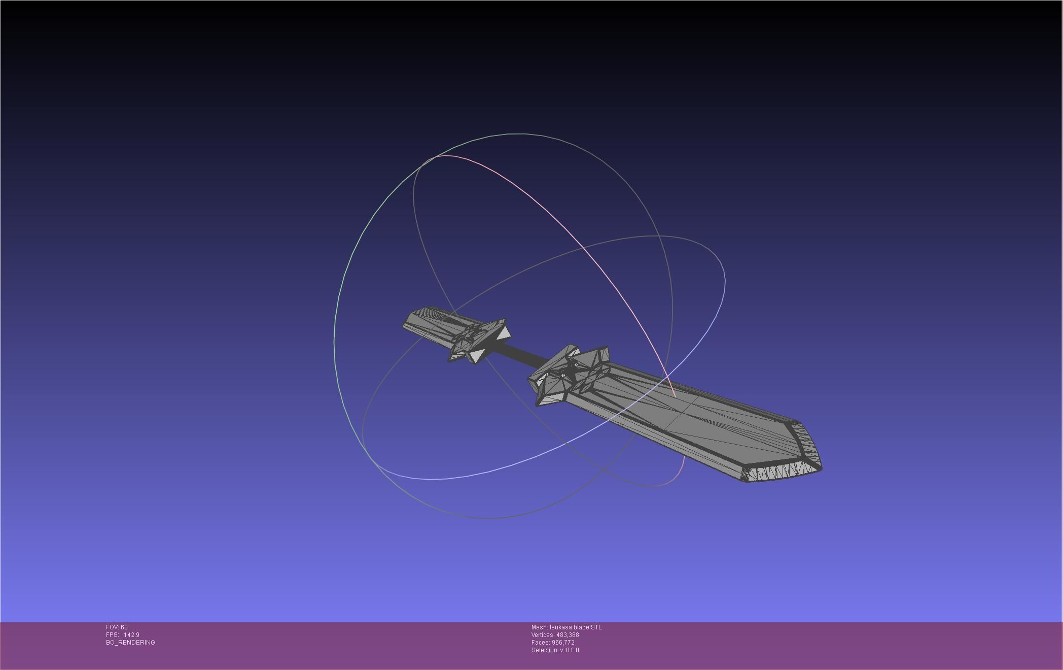 Dr Stone Tsukasa Double Sword 3D print model_21