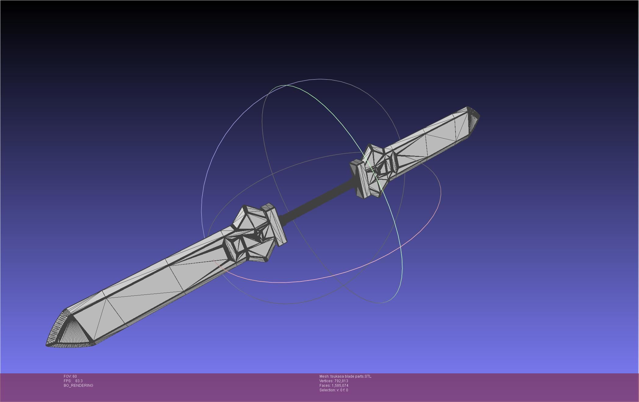 Dr Stone Tsukasa Double Sword 3D print model_90