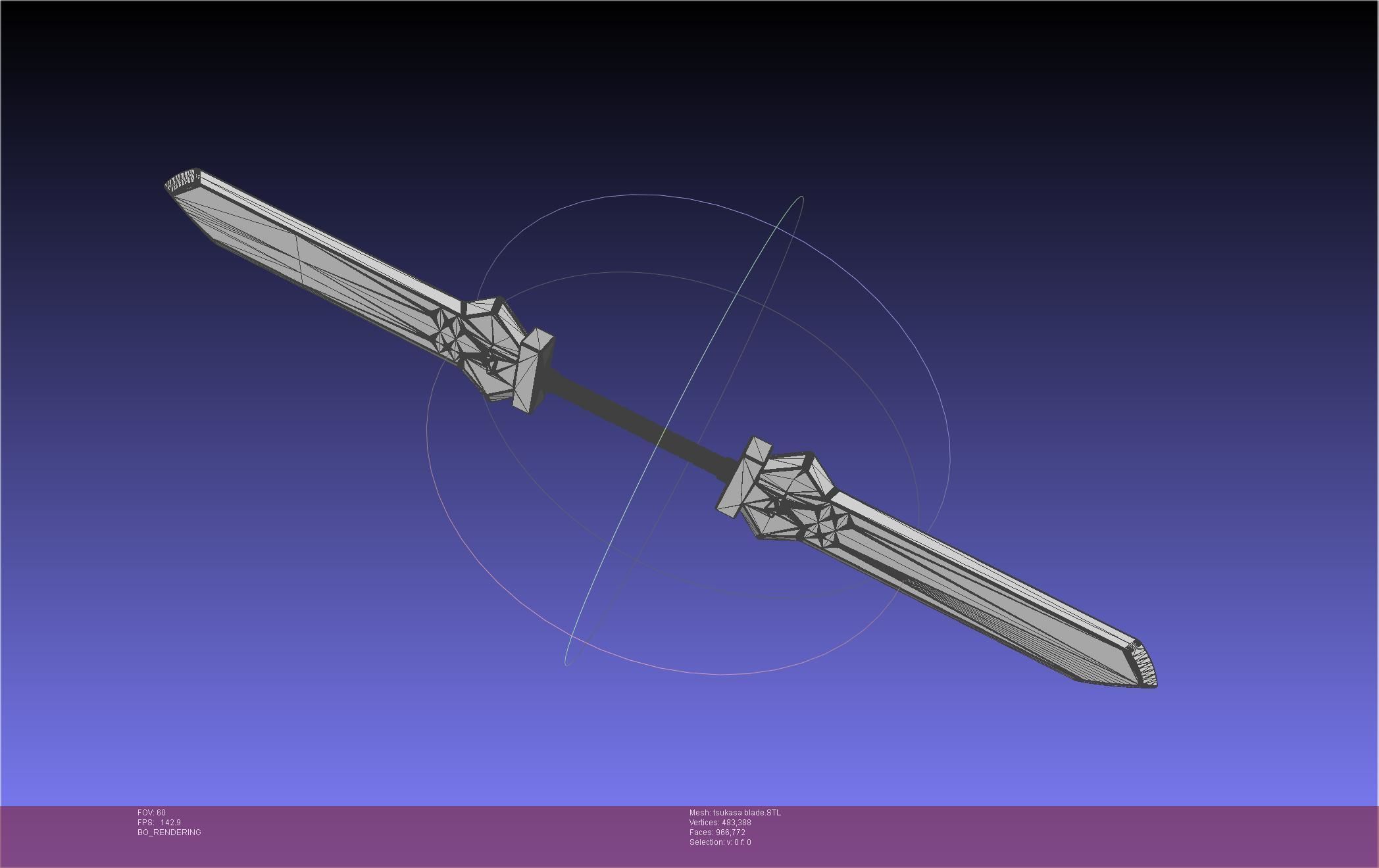 Dr Stone Tsukasa Double Sword 3D print model_27
