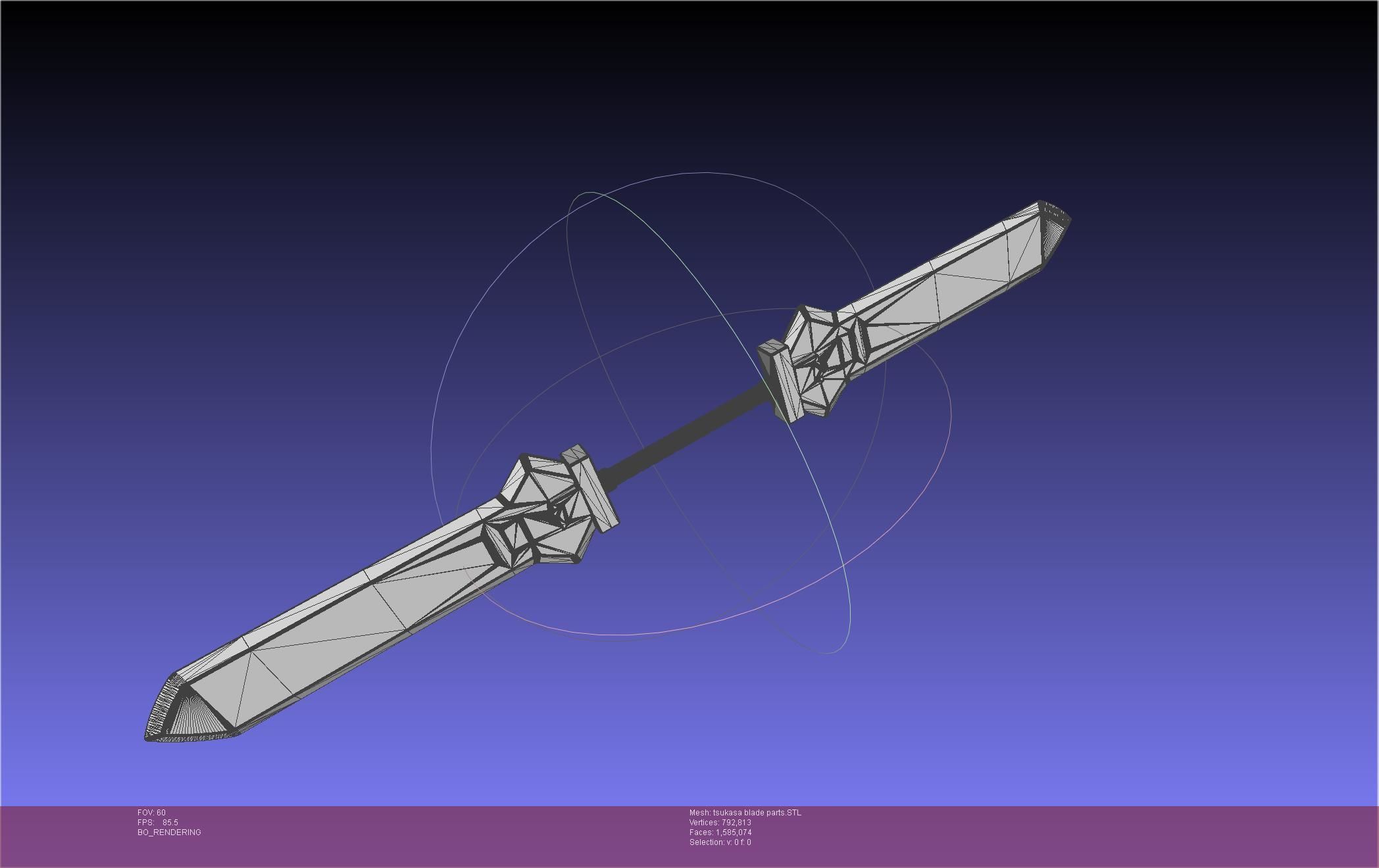 Dr Stone Tsukasa Double Sword 3D print model_89