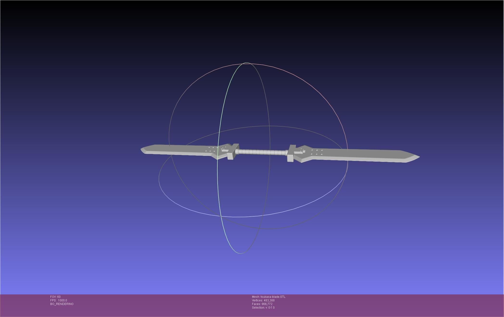 Dr Stone Tsukasa Double Sword 3D print model_10