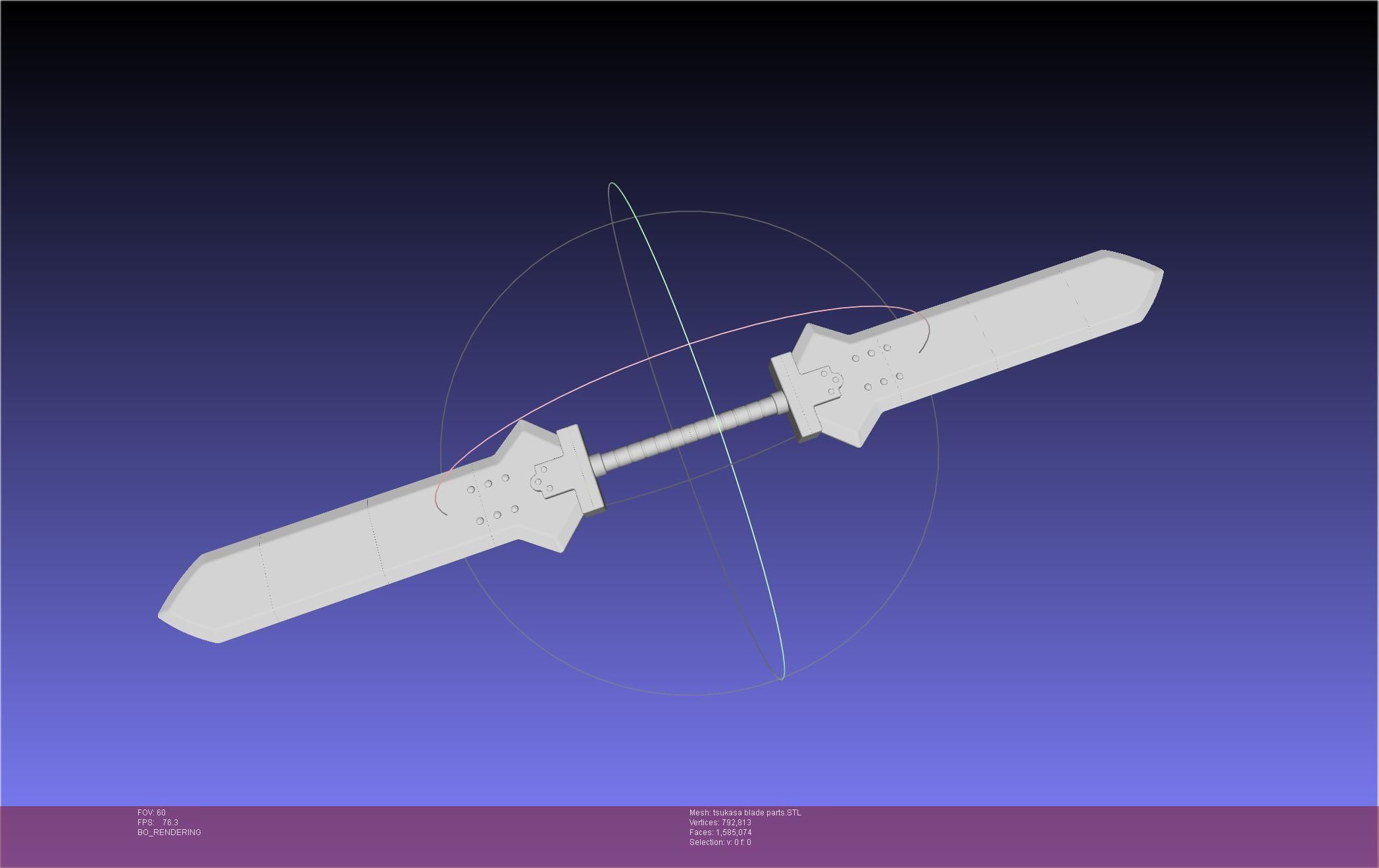 Dr Stone Tsukasa Double Sword 3D print model_87