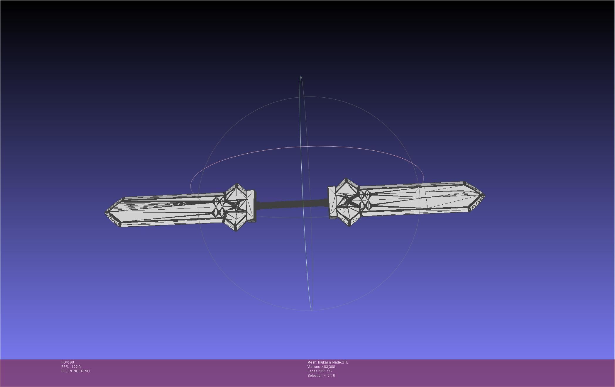 Dr Stone Tsukasa Double Sword 3D print model_18