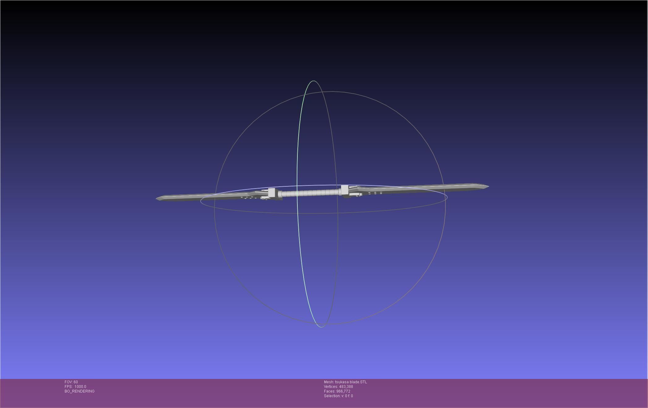 Dr Stone Tsukasa Double Sword 3D print model_15