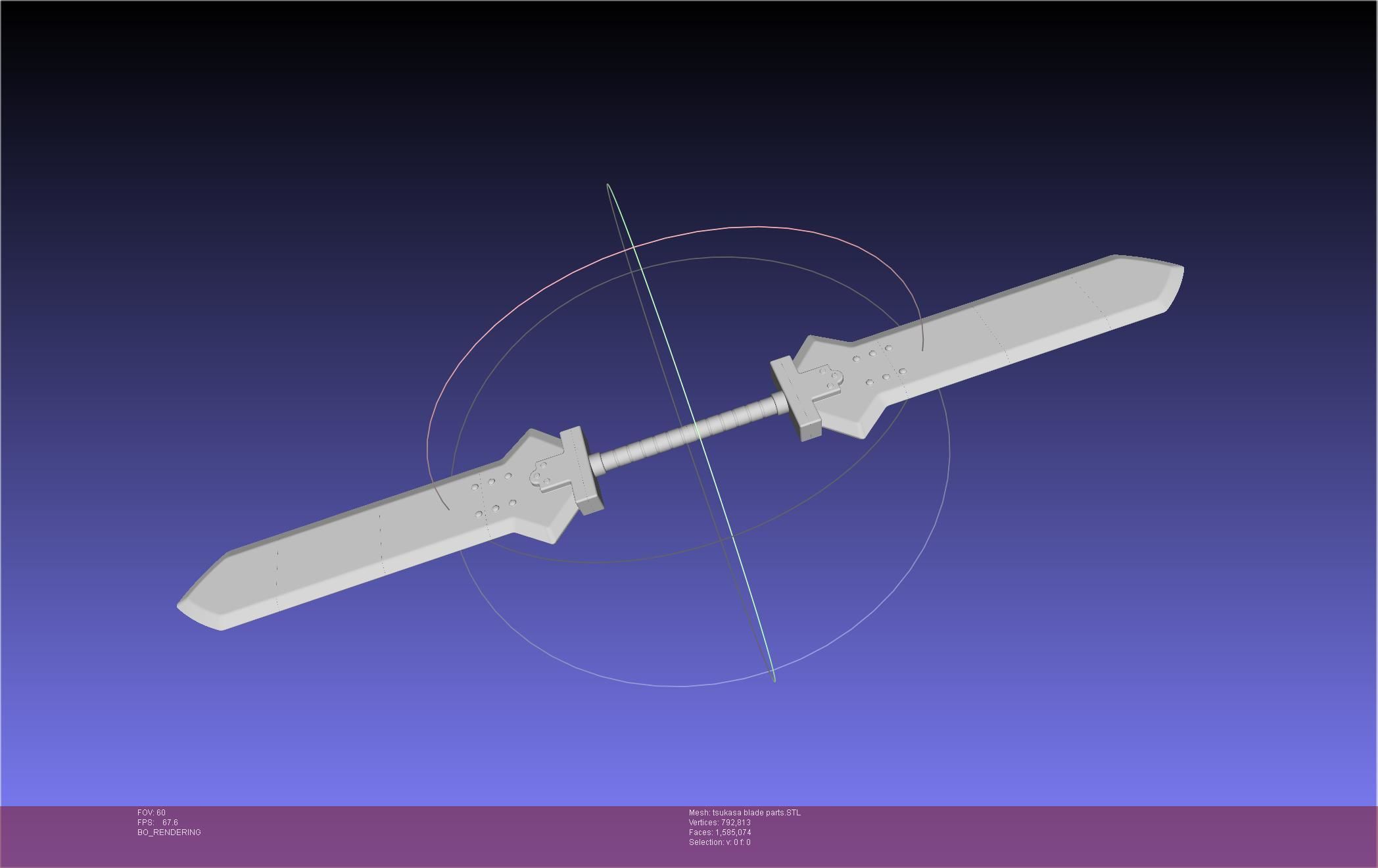 Dr Stone Tsukasa Double Sword 3D print model_86