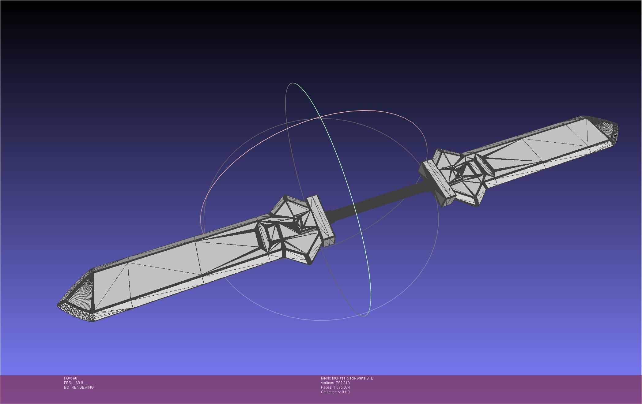 Dr Stone Tsukasa Double Sword 3D print model_96