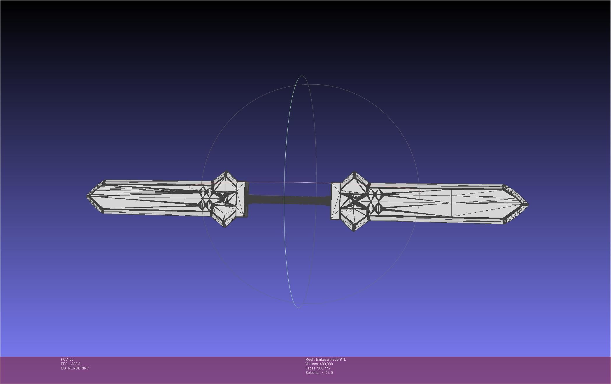 Dr Stone Tsukasa Double Sword 3D print model_17