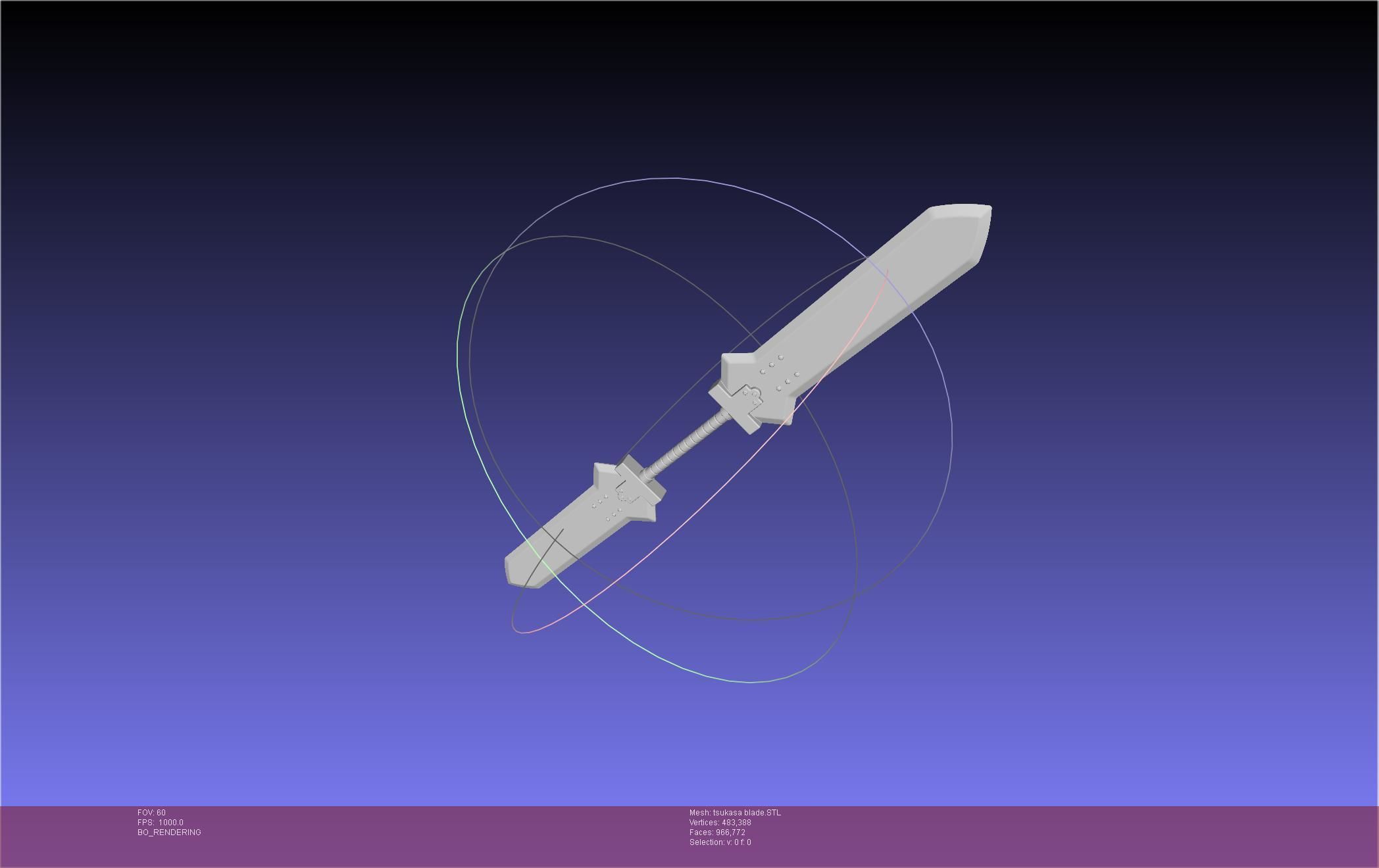 Dr Stone Tsukasa Double Sword 3D print model_14