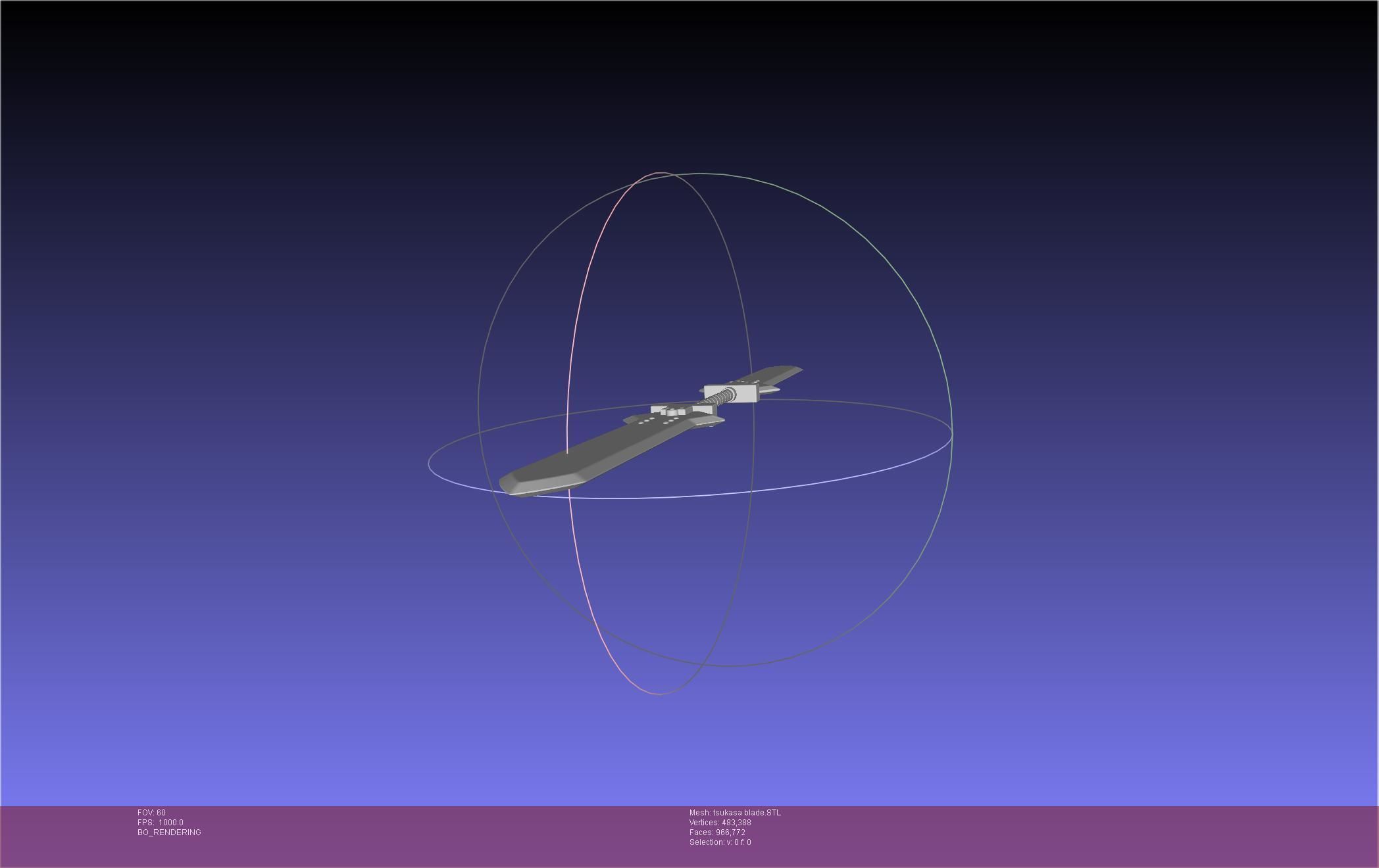 Dr Stone Tsukasa Double Sword 3D print model_12