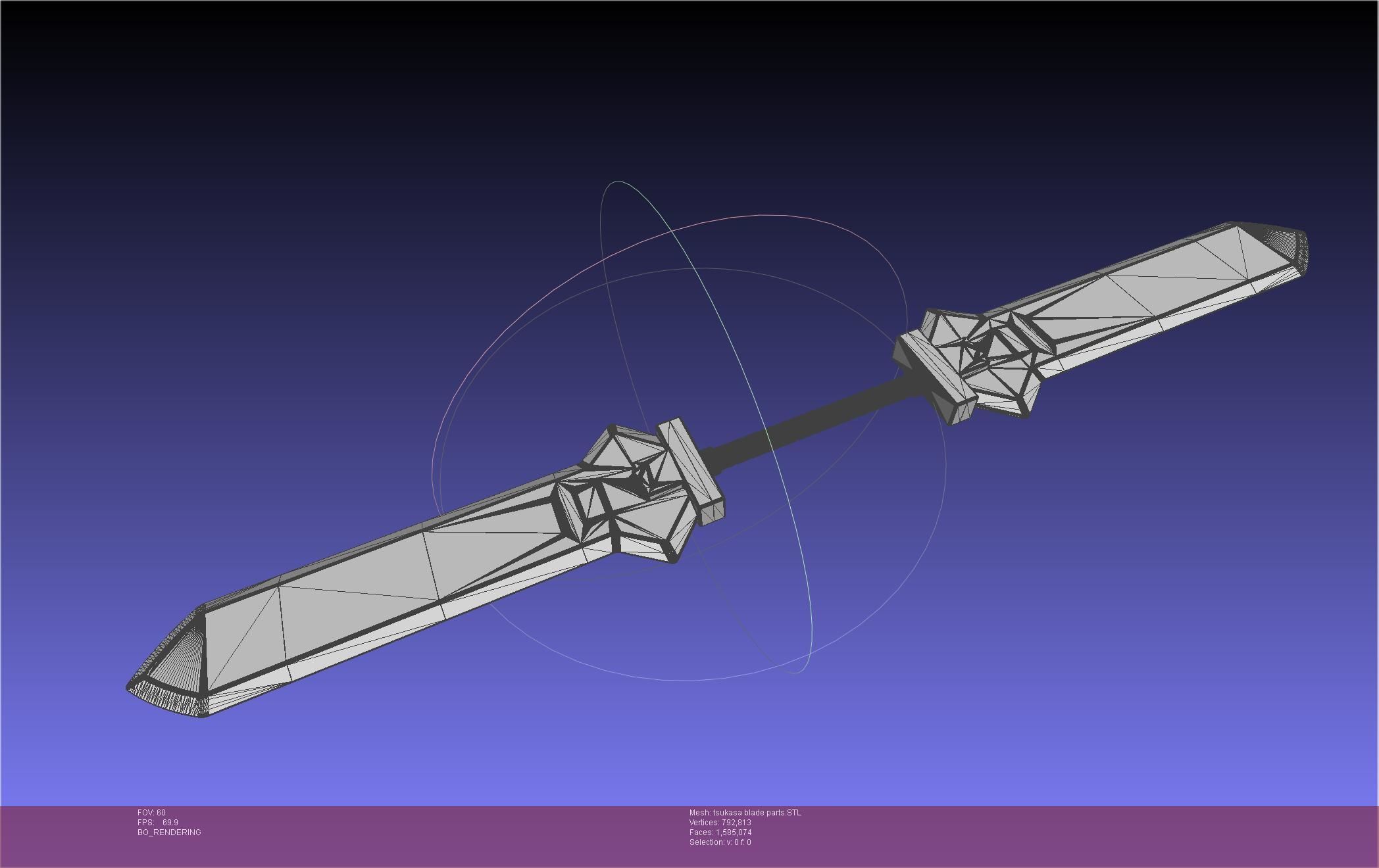 Dr Stone Tsukasa Double Sword 3D print model_97