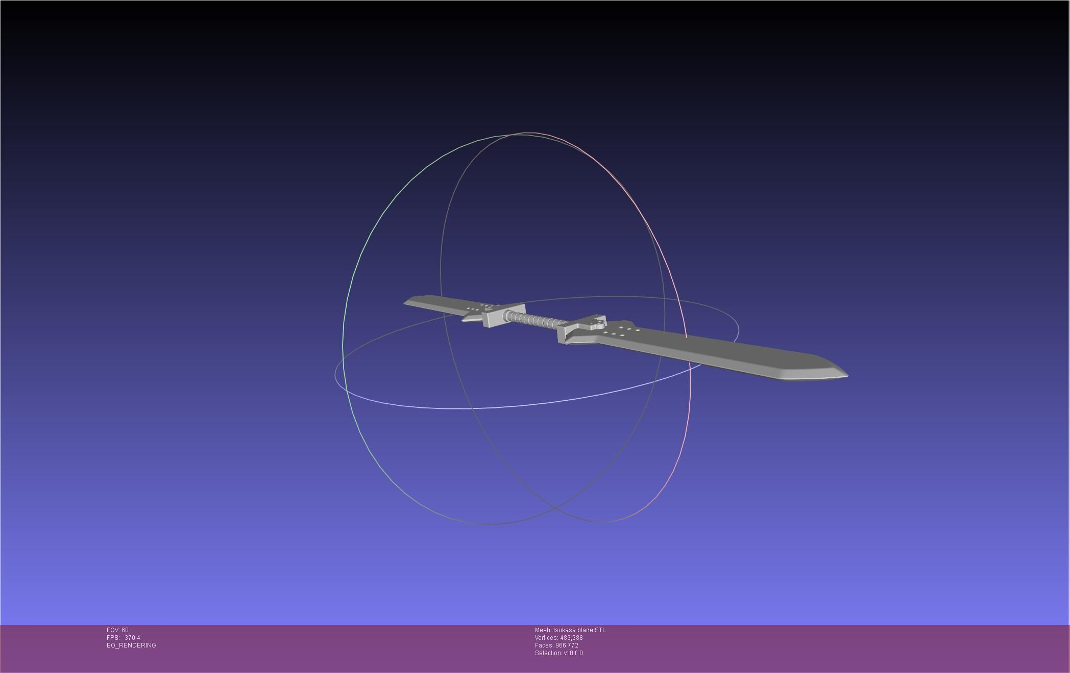 Dr Stone Tsukasa Double Sword 3D print model_9