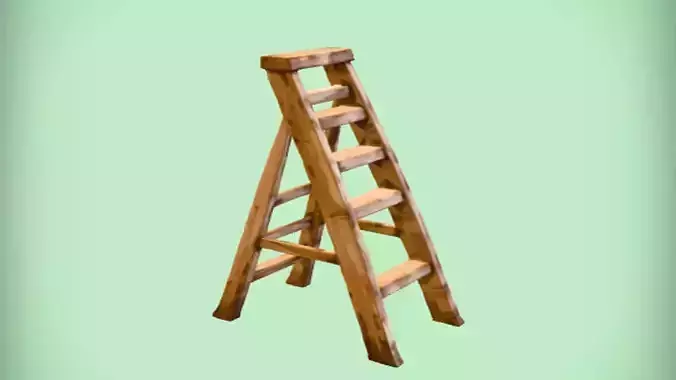 Wooden step ladder