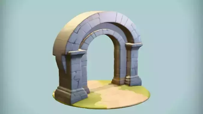 Stone archway in a garden