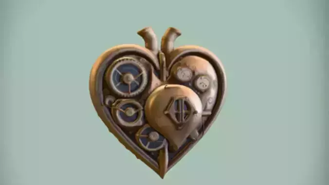 steampunk mechanical heart