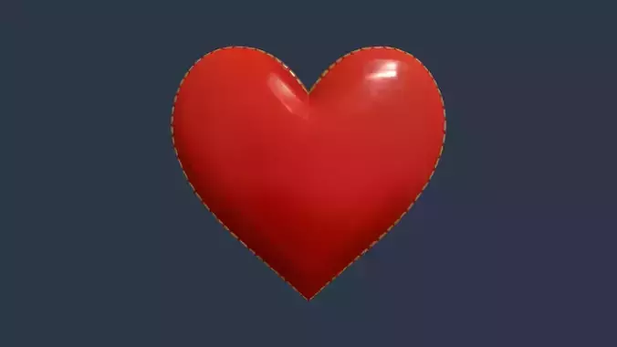 Red leather heart